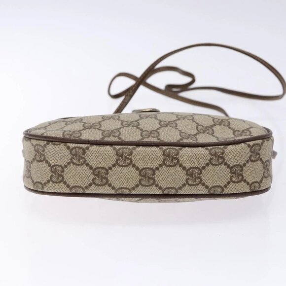 GUCCI GG Supreme Web Sherry Line Bag PVC Beige Gold 007 754 6112 40 Auth 139459 - Picture 7 of 16